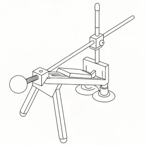 Fixed-angle guided sharpening system