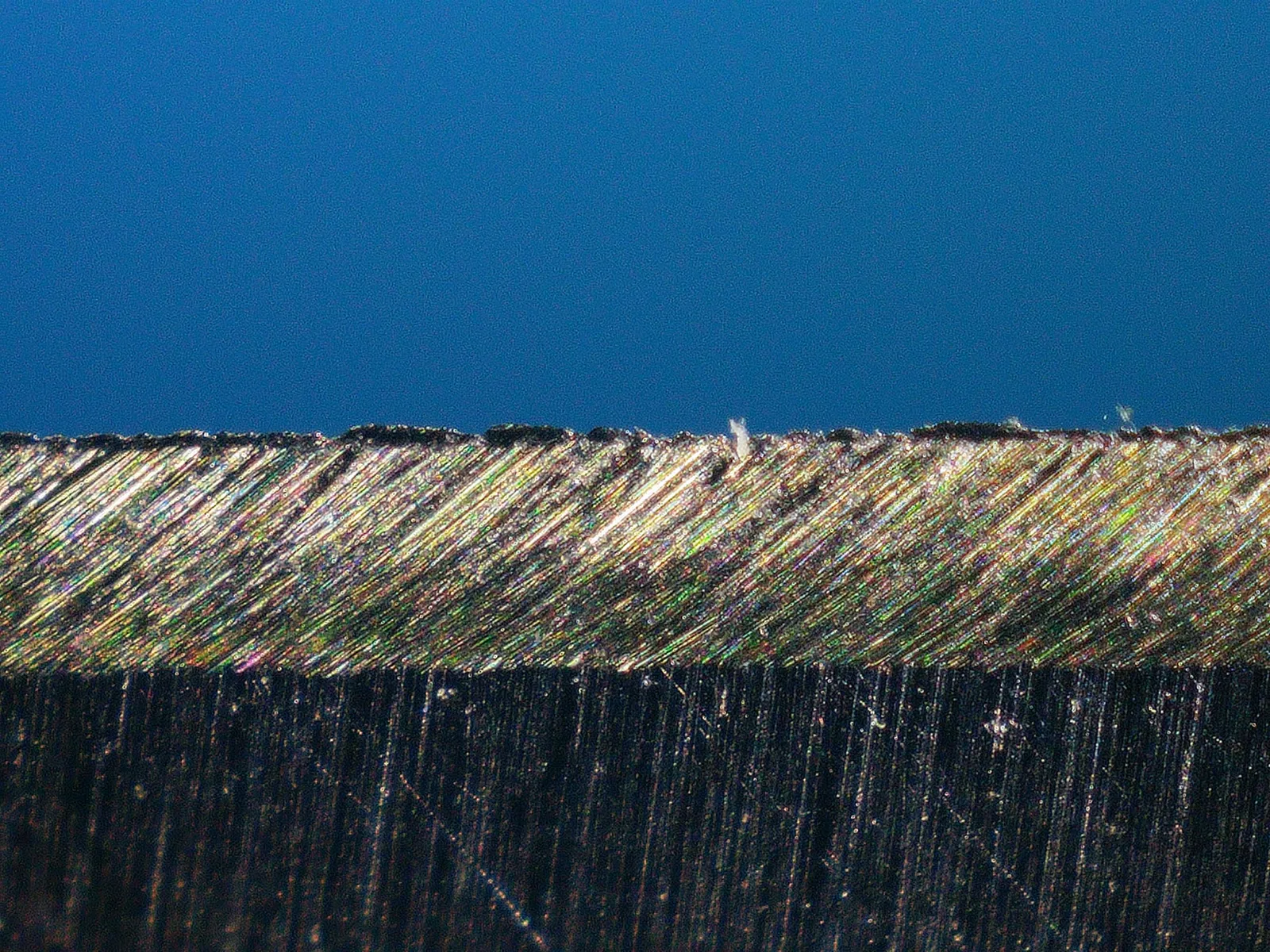 Burr formed on the knife’s cutting edge during sharpening